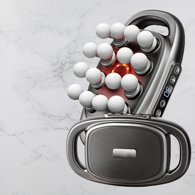 Appareil massage - High-FrequencyBodyMassage™ - Gris 16 têtes